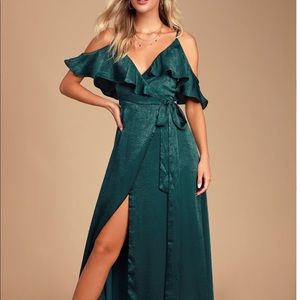 Lulus Moriah dress in XL Emerald